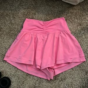 offline by aerie ruched waist flowy shorts